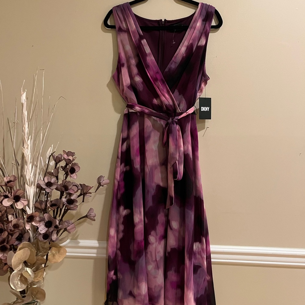DKNY Purple Sleeveless Women's Dress